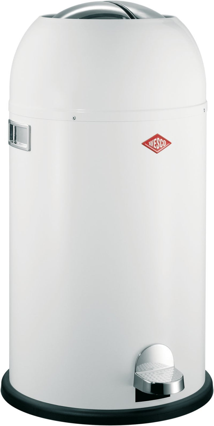 Wesco 184 631 Kickmaster Abfallsammler 33 Liter weiss, 37.5 x 37.5 x 69cm, Weiss
