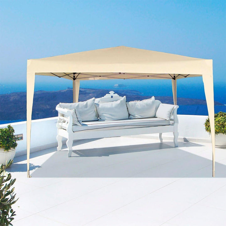 AKTIVE 62188 Faltpavillon 300 x 300 x 240 cm, Polyester, cremefarben