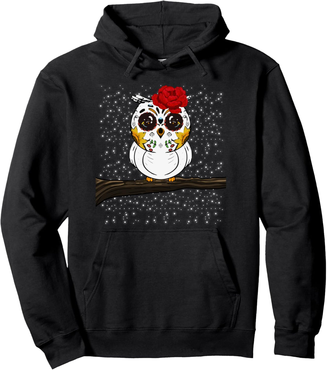 Owl Sunflower Rose Star Cute Animal Floral Bird Lover Gift Pullover Hoodie