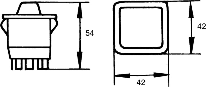 HELLA - Schalter - Druckbetätigung/Wippbetätigung - 24V - 6GM 500 212-002