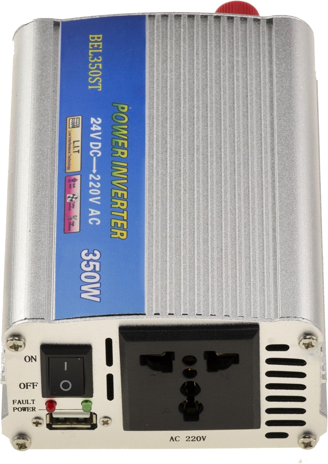 KALEA-INFORMATIQUE Spannungswandler 24V Eingang zu 220V Ausgang. Dauerleistung 350 WATTS, Spitzenlei