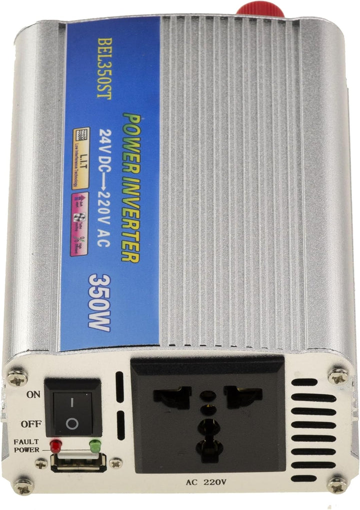 KALEA-INFORMATIQUE Spannungswandler 24V Eingang zu 220V Ausgang. Dauerleistung 350 WATTS, Spitzenlei