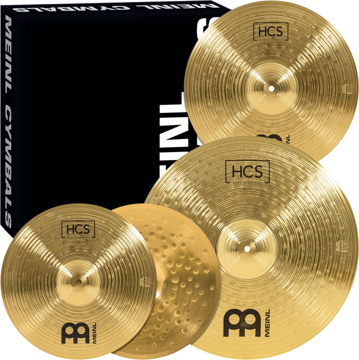 Meinl Cymbals HCS Complete Schlagzeug Becken Set (Video) Box Pack mit 14 Zoll Hihat, 16 Crash, 20 Ri