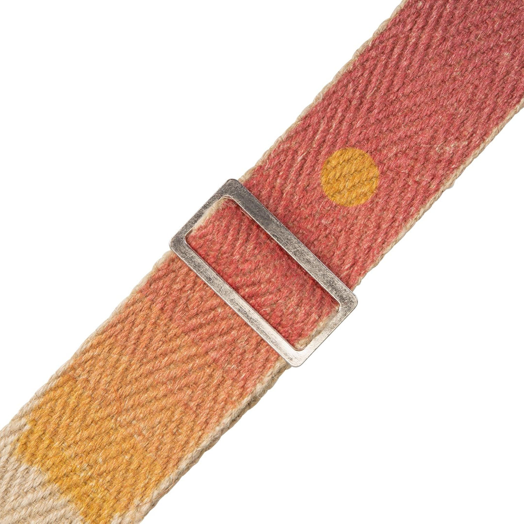 "Levy's Leathers MH8P-003 Gitarrengurt Natural Hemp Webbing Cork Ends and Pocket 2"" - Sunset" Sonne