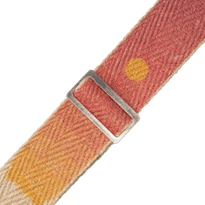 "Levy's Leathers MH8P-003 Gitarrengurt Natural Hemp Webbing Cork Ends and Pocket 2"" - Sunset" Sonne