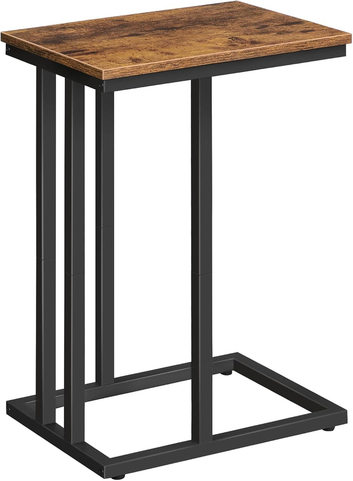 HOOBRO Beistelltisch, Sofatisch, C-Form, kleine Kaffeetisch, 46 x 25 x 63,5 cm, Wohnzimmertisch mit