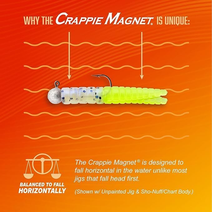 Crappie Magnet Double Cross Jigköpfe, 25 Stück 115 Count Mehrfarbig/Meereswellen (Ocean Tides), 115