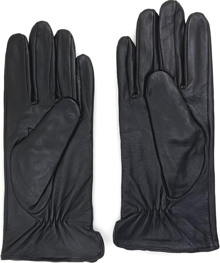 ZLUXURQ Damen Leder Handschuhe echtes Lammleder und mit Kaschmir Wolle gefütterte warme Winter Hands