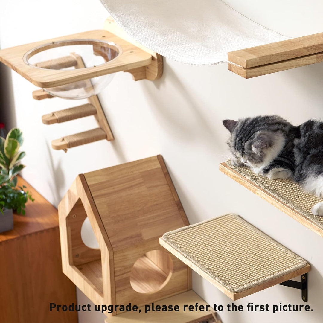 FUKUMARU Katzen Wand, Wandmontiertes Katzenhaus aus hochwertigem Birkensperrholz - Perfekter Ort zum