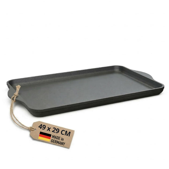 Lieblingspfanne Teppanyaki Grillplatte XXL 43x28 cm - mit Seitengriffen - glatte antihaftbeschichtet