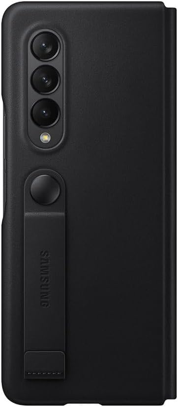 Samsung Leather Flip Cover EF-FF926 für das Galaxy Z Fold3 5G Schwarz, Schwarz