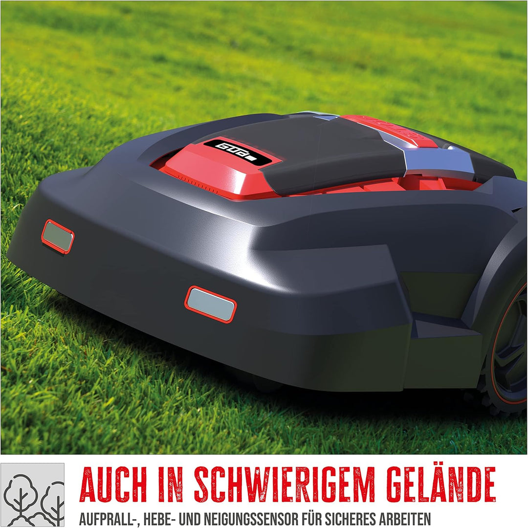 Güde 95447 Roboter Rasenmäher GRR 240.1 (Einstellbarer Arbeitsbereich 50m² bis 1000m², 5-Fach einste
