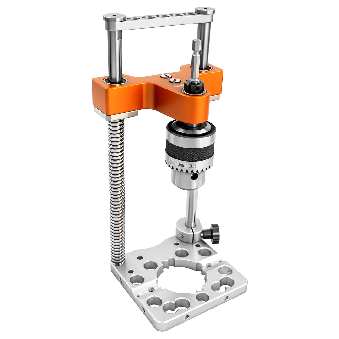 SpeTool S04003 Portable Drill Guide, 1/2" Chuck-Handbohrmaschine für gerade Löcher, 0-160 mm Tiefe,
