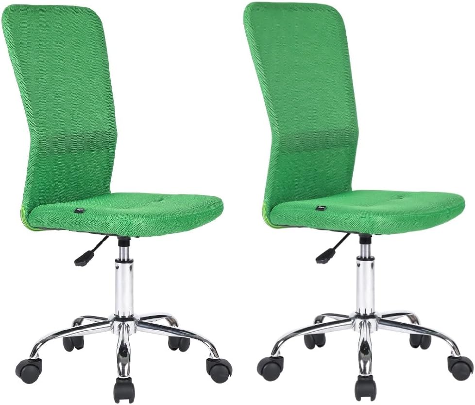 Mingone 2er-Set Bürostuhl Ergonomisch Schreibtischstuhl aus Mesh Höhenverstellbarer Drehstuhl 360° D
