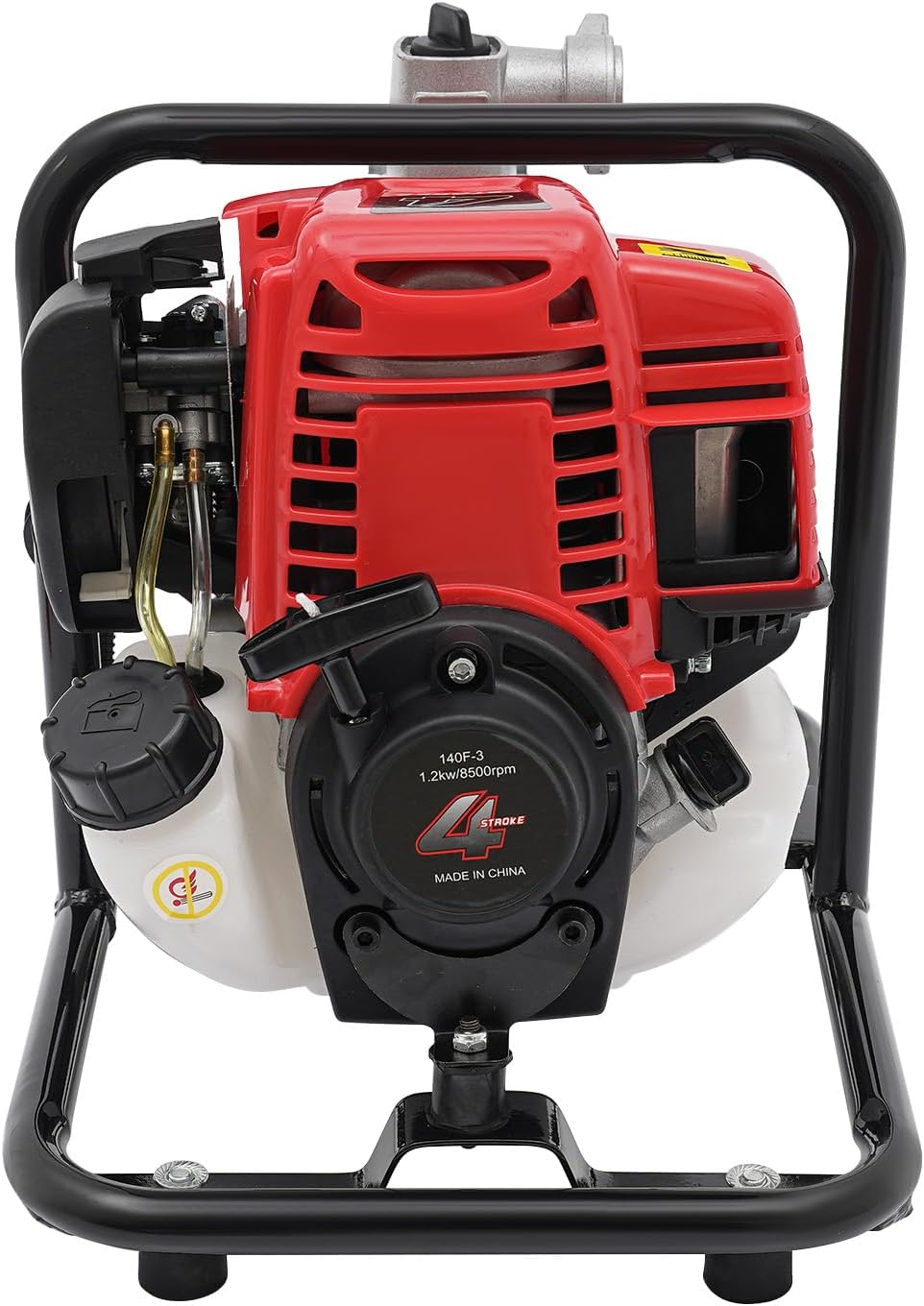 4-Takt-Benzinmotor-Wasserpumpe,Benzin-Wasserpumpe mit 1.2KW Motor,8100L/h Fördermenge,Recoil Pull St