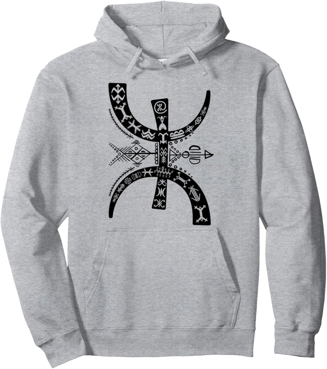 Amazigh Yaz mit Berbermotiven, Imazighen Traditionelles Symbol Pullover Hoodie