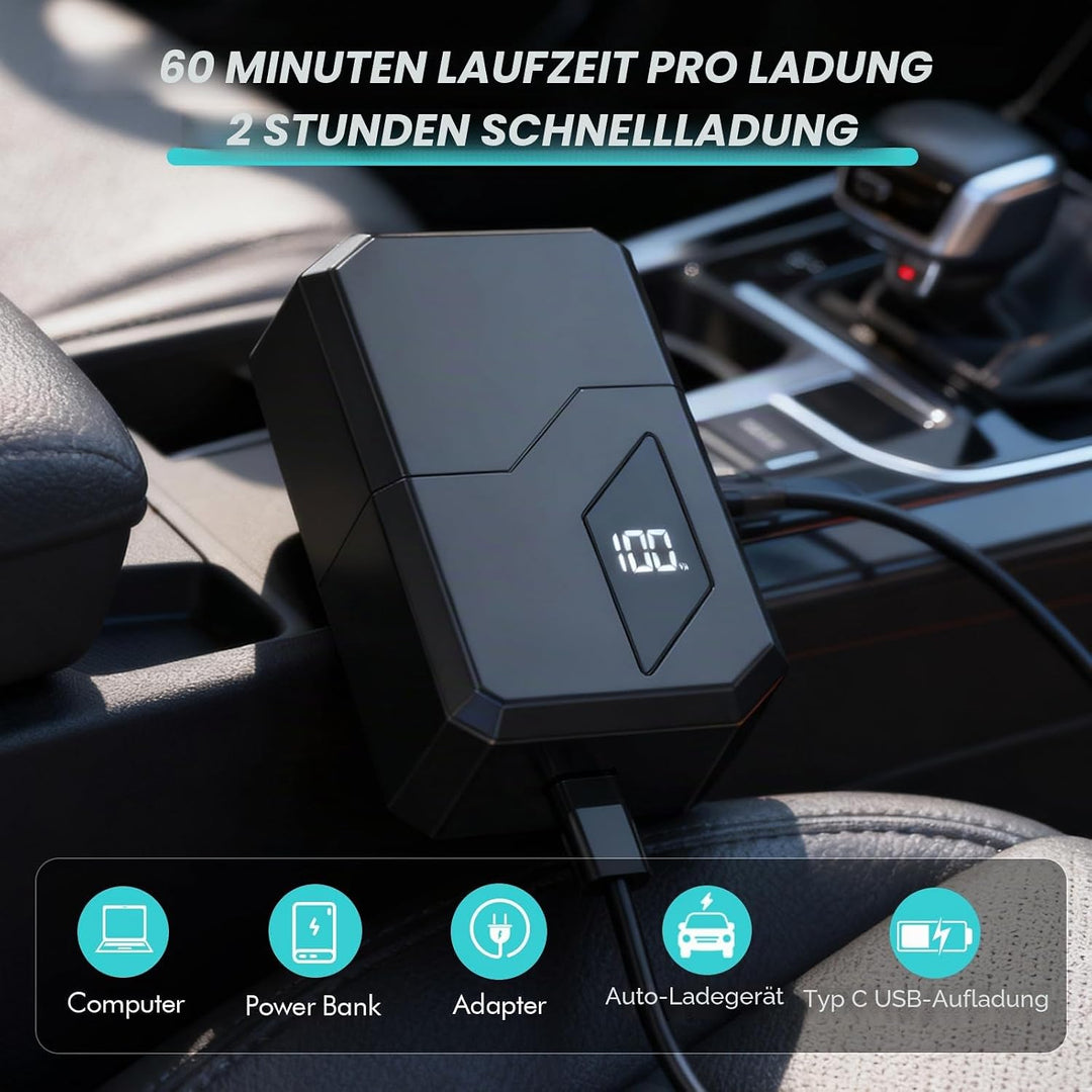 Elektrorasierer Herren, Rasierer Herren Elektrisch mit LED-Anzeige, Mini Foil Shaver IPX7 Nass-Trock