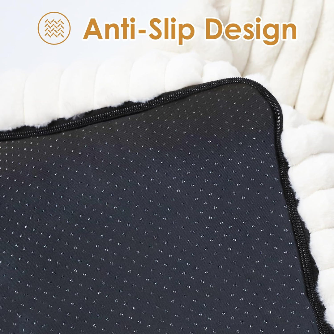 XIAPIA Katzenbett Flauschig Washbar 50x48x15 cm, Plüsch Katzen Schlafplatz Weich und Warm für Katzen