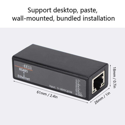 Fafeicy HF7121 RS485 Serial Server Kommunikationsmodul, Ethernet Serial Server, mit 5-36 VDC, für Et