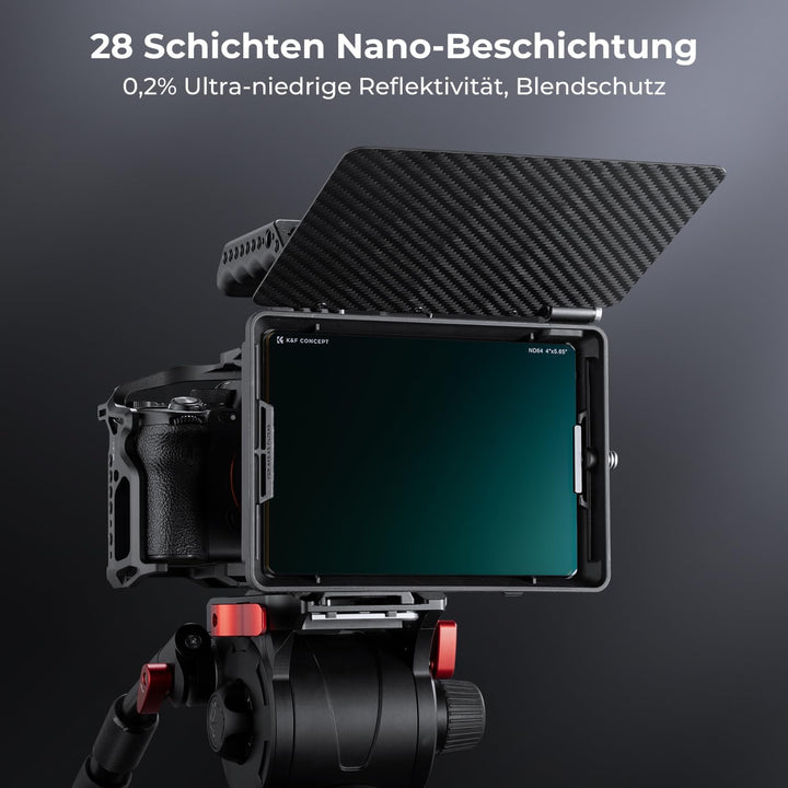 K&F Concept 4 x 5,65" ND8+ND64 Filtersets (2&6 Blendenstufen),Dicke 4mm Rechteckfilter quadratischer