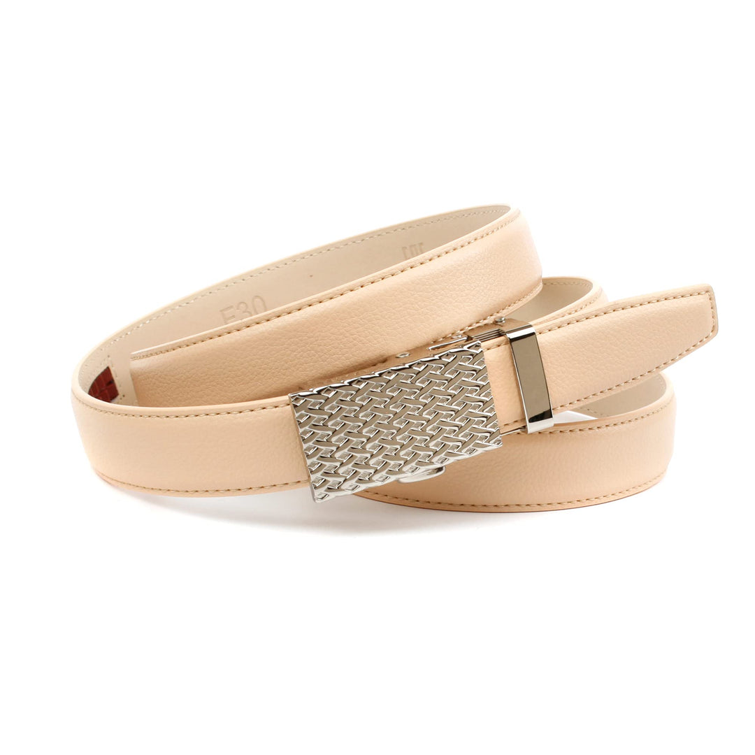 Anthoni Crown Damen Ledergürtel Gürtel 110 Creme, 110 Creme