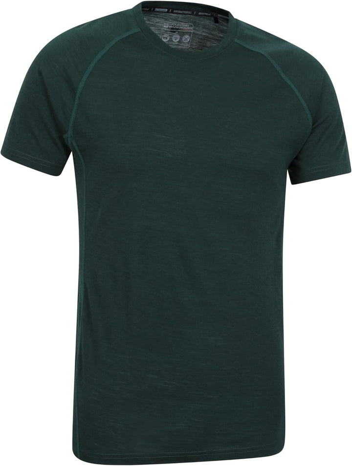 Mountain Warehouse Summit Merino Herren T-Shirt Unterhemd Thermounterwäsche Funktionsunterwäsche Ski