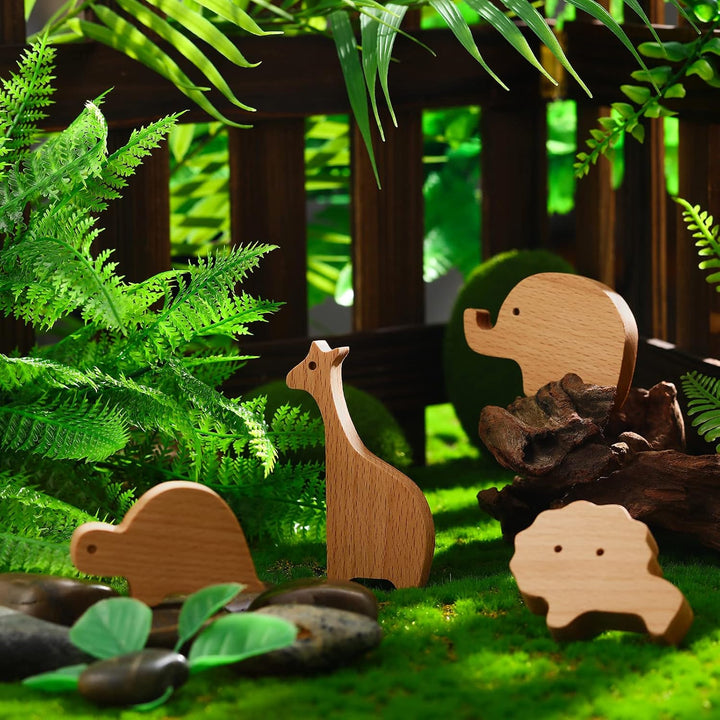 Qunclay Schrankknäufe aus Holz, dekorative Holzknöpfe mit Schrauben, Kommode, Ziehen, Holz, Marine,