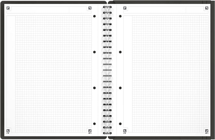 Oxford Meetingbook International A4, kariert, 160 Seiten, mit Gummizugmappe und 3 Einschlagklappen,