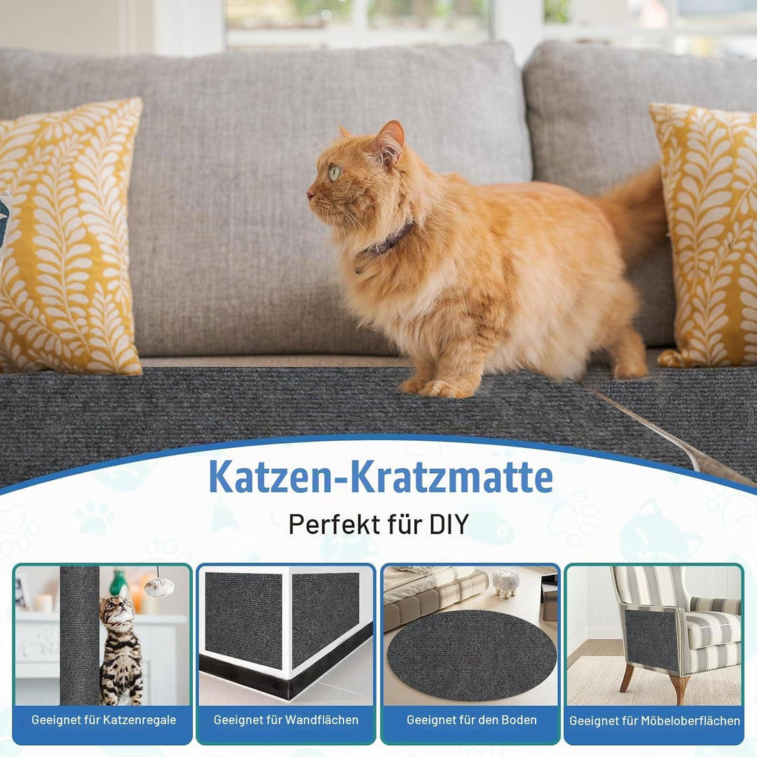 Kratzteppich selbstklebend Kratzmatte Katze Sofa Kratzbretter Katze Wand Kratzbrett Katzen Katzenwan