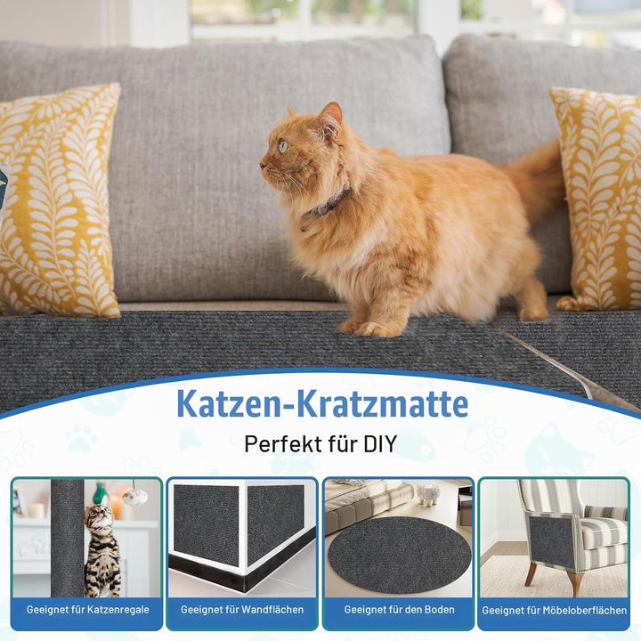 Kratzteppich selbstklebend Kratzmatte Katze Sofa Kratzbretter Katze Wand Kratzbrett Katzen Katzenwan