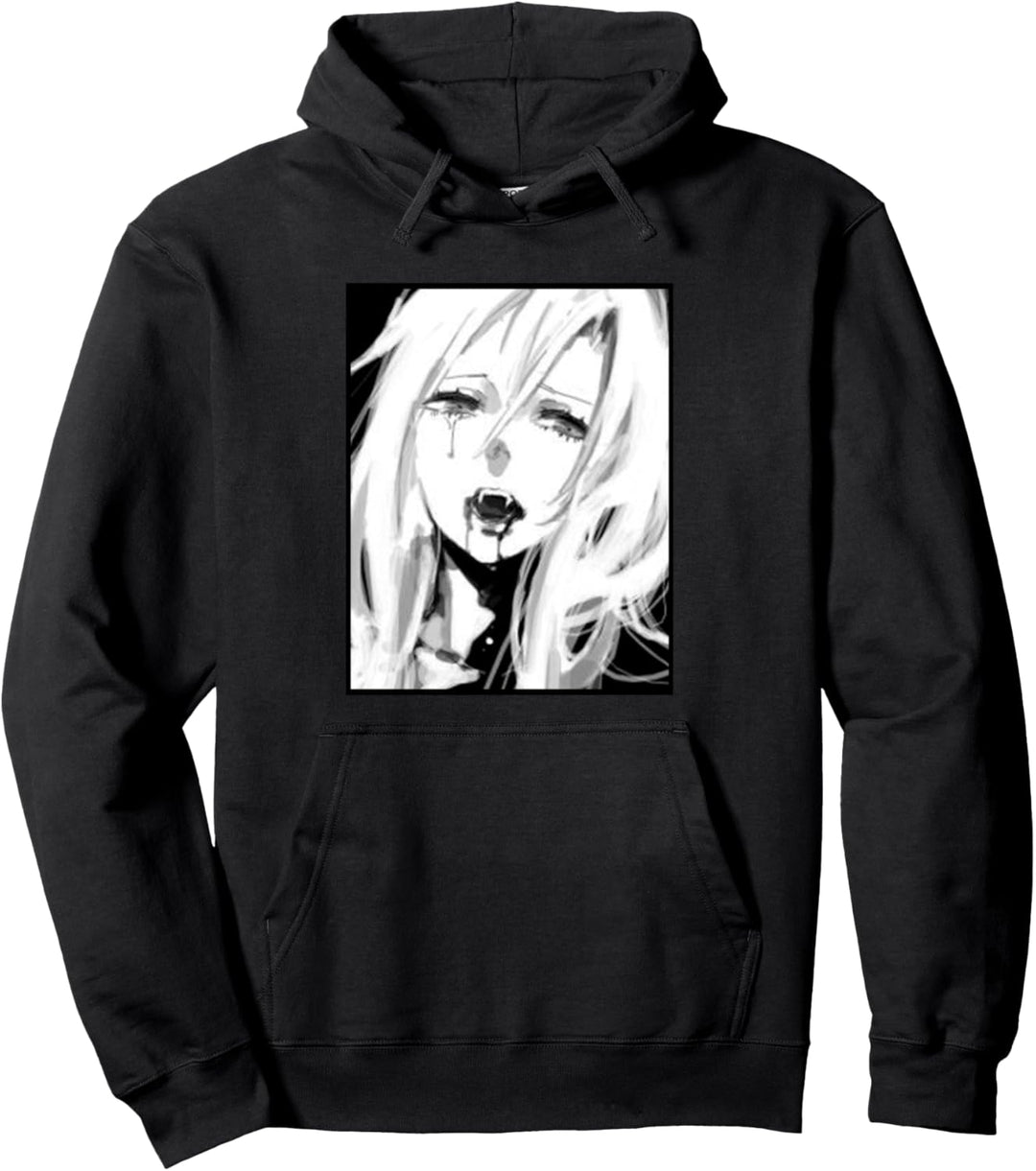Nu Goth Sad Boy Anime Hemd Senpai Pullover Hoodie