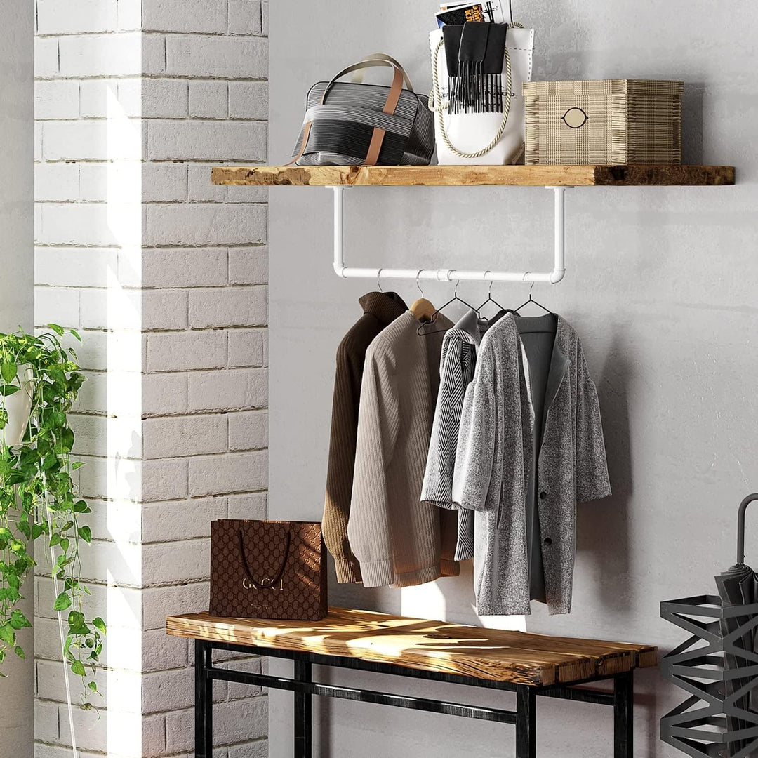 LINKPIPES Industrielle Rohr Kleidung Rack Wand befestigte Kleidung Rack Heavy Duty Platz sparende Kl