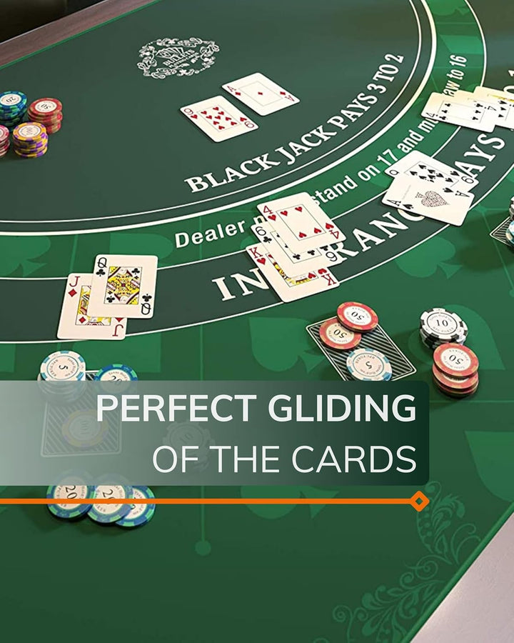 Bullets Playing Cards, Blackjack Matte, 140 x 75cm, Grün, 140 x 75