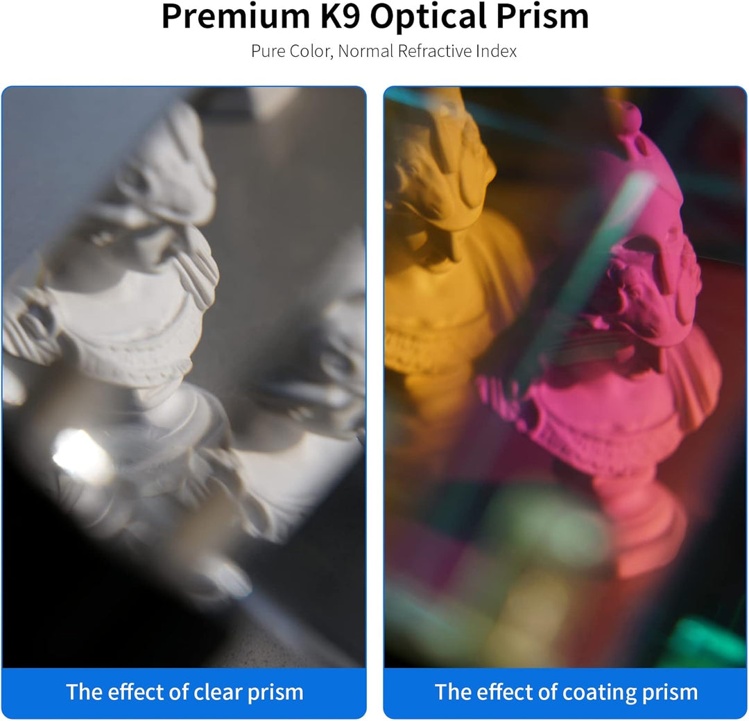 Selens 3 Stück Fotografie Kristall Prisma mit 1/4" Gewindeloch, Professionelle Optik Kristall Glas W