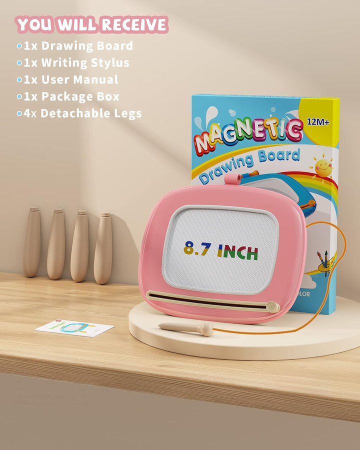 Kikapabi Magnetisches Zeichenbrett für Kleinkinder – Geschenk zum 1. Geburtstag für Mädchen und Jung
