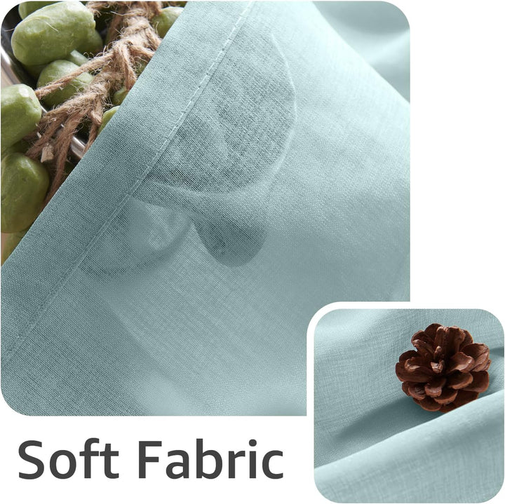 TOPICK Sheer Vorhang Mit Ösen Sheer Vorhänge Voile Halb Transparent Gardine Gaze Paarig Schals Fenst