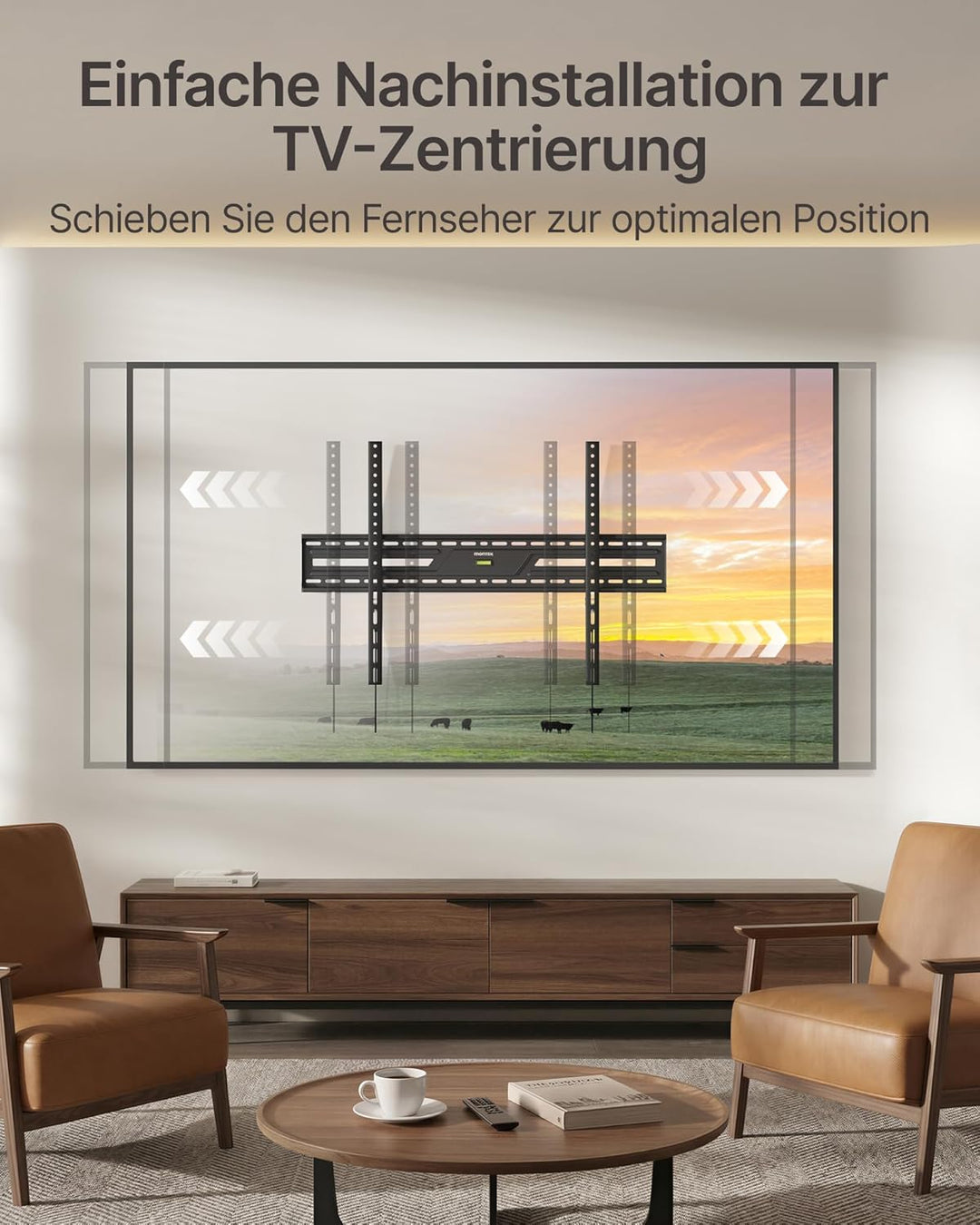 monTEK Ultradünn TV Wandhalterung für 50-100 Zoll LCD/LED/Plasma Fernseher Flach&amp;Curved, TV Halterun