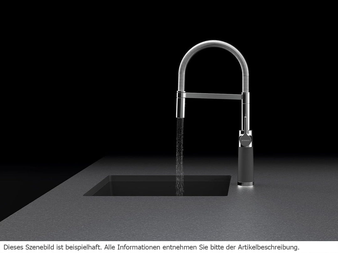 SCHOCK Küchenarmatur SC-550 Stone – Hochdruck Armatur CRISTADUR mit Festauslauf und Standard Norm-An