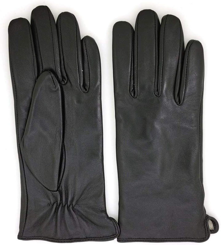 Damen Leder Handschuhe echtes Lammleder und mit Kaschmir Wolle gefütterte warme Winter Handschuhe X-