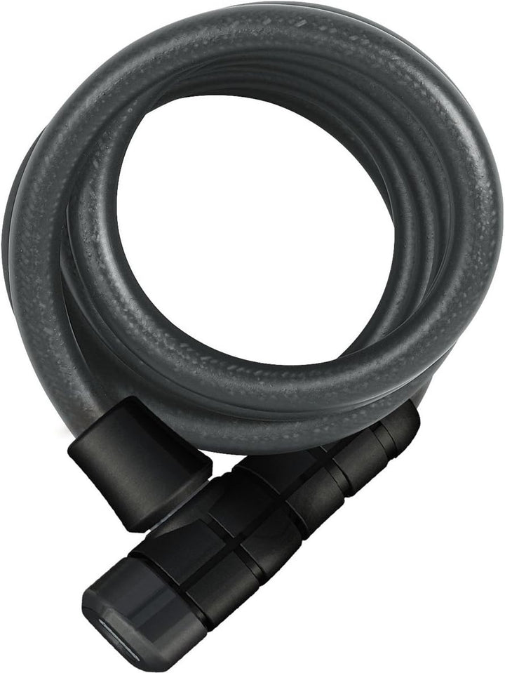 ABUS Spiralkabelschloss Booster 6512K/180 mit SCMU Snap Cage Halter - Fahrradschloss aus flexiblem S