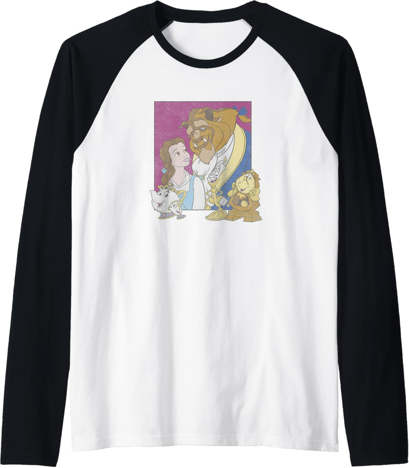 Disney Beauty And The Beast Group Shot Portrait Raglan