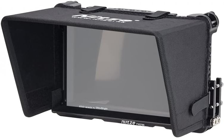 Nitze 17,8 cm (7 Zoll) Feldmonitorkäfig mit Sonnenblende und Kabelklemme, kompatibel mit Feelworld F