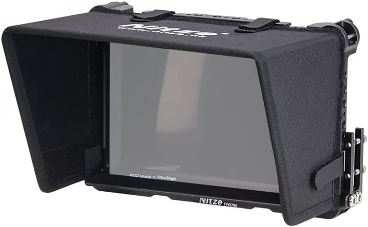 Nitze 17,8 cm (7 Zoll) Feldmonitorkäfig mit Sonnenblende und Kabelklemme, kompatibel mit Feelworld F