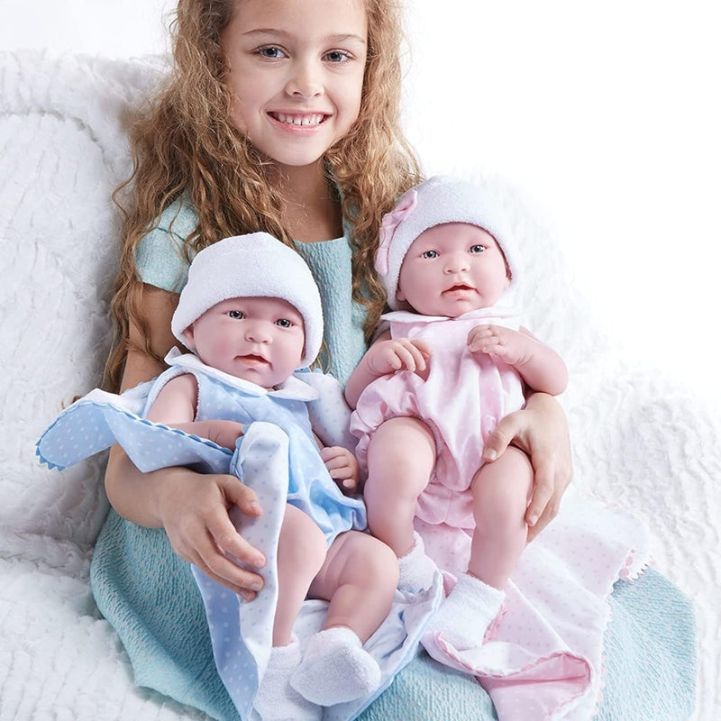 JC Toys La Newborn - Realistische 17 "anatomisch korrekte" REAL GIRL "Babypuppe Rose, Rose