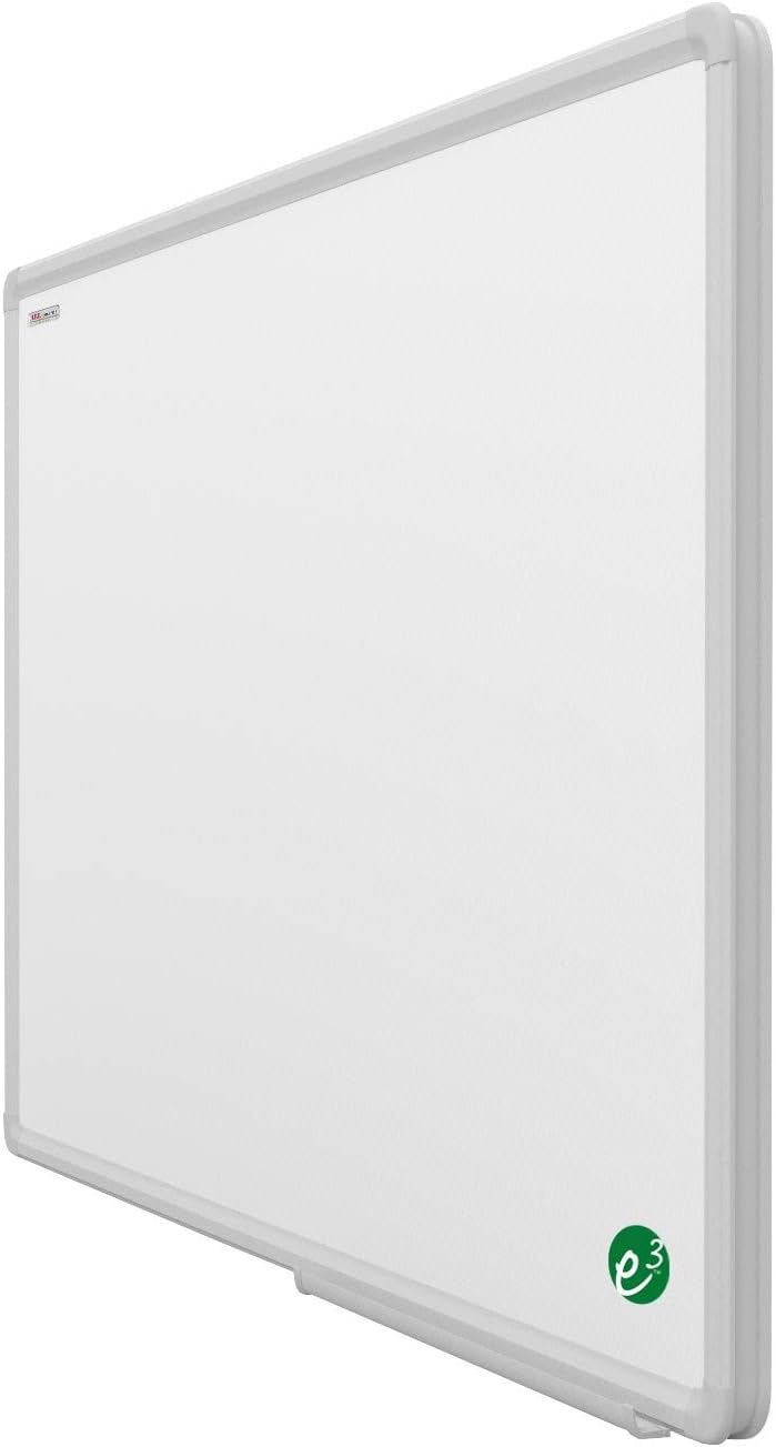 ALLboards Magnetisches Whiteboard, Ceramic Emaillierte Oberfläche 100x80cm Magnettafel mit Alurahmen