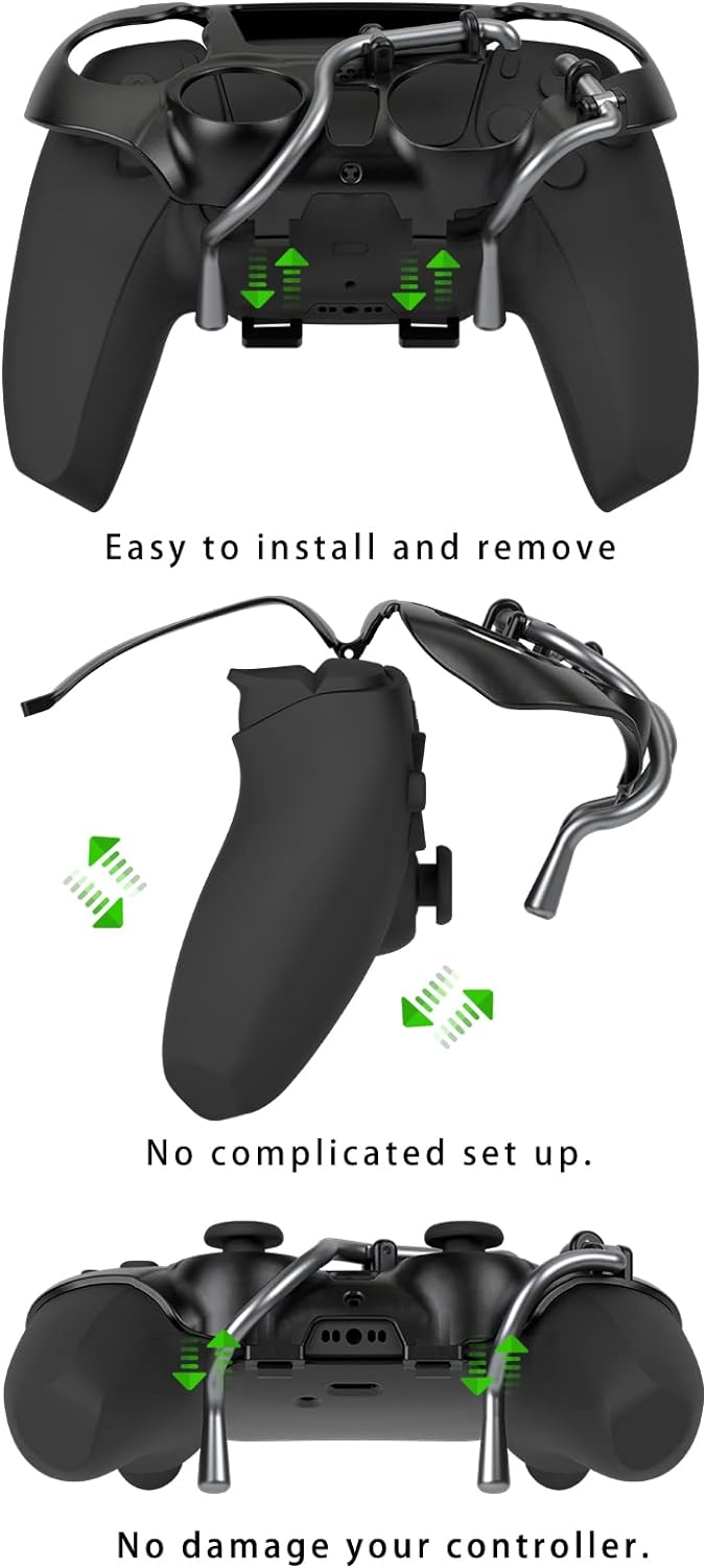 EXknight Leverback V2 PS5 Paddles, Rücktasten Adapter für PS5 Controller | Fit mit Daumengriffe (Bla