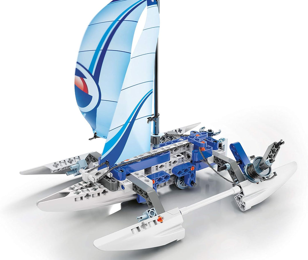 Clementoni 59108 Clementoni - 59108 - Construction Challenge - Trimaran und Jetski, Mehrfarben, Trim