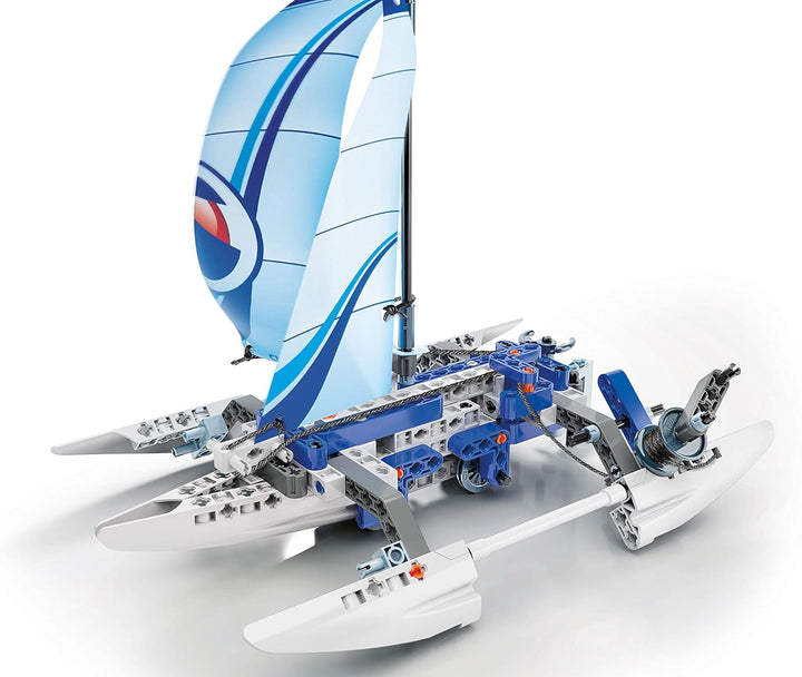 Clementoni 59108 Clementoni - 59108 - Construction Challenge - Trimaran und Jetski, Mehrfarben, Trim