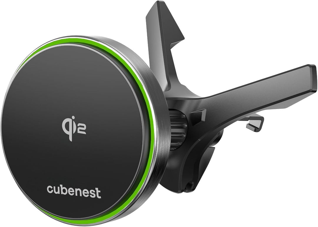 Cubenest Handy Halterung Auto mit Ladefunktion | Kompatibel mit Allen MagSafe-Autoladegeräten (CNSQ1