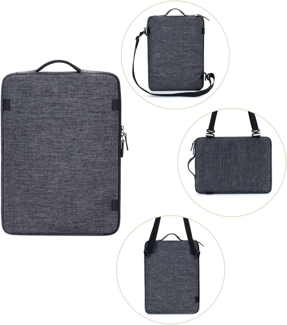 DOMISO 17 Zoll Wasserdicht Laptophülle mit USB Ladeanschluss Headphone Port Laptop Tasche Notebook H